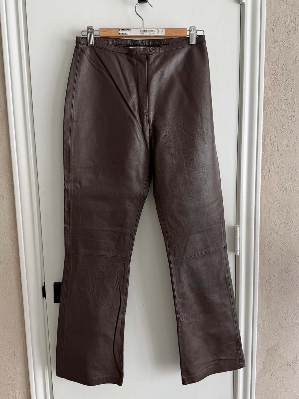 Vintage Newport News Dark Brown Leather Wide-Leg pants size 8 (runs small)